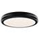 Parthenon 1.13"H x 10"W 1-Light Flush Mount in Black