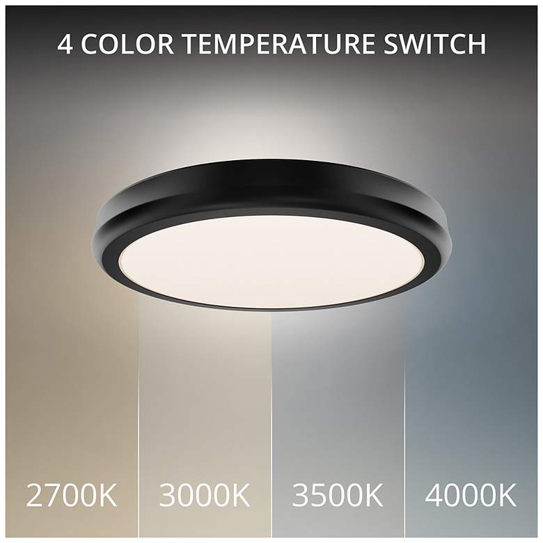 Image 2 Parthenon 1.13"H x 10"W 1-Light Flush Mount in Black more views