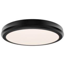 Parthenon 1.13"H x 10"W 1-Light Flush Mount in Black