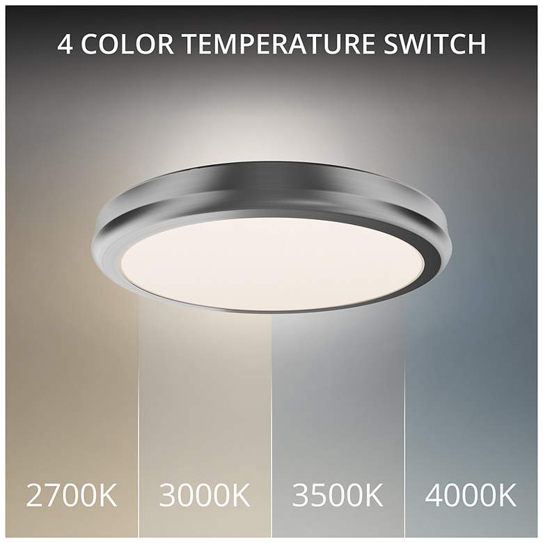Image 2 Parthenon 1.13"H x 10"W 1-Light Flush Mount in Brushed Nickel more views