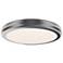 Parthenon 1.13"H x 10"W 1-Light Flush Mount in Brushed Nickel