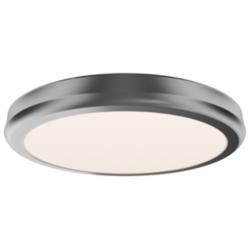 Parthenon 1.13"H x 10"W 1-Light Flush Mount in Brushed Nickel