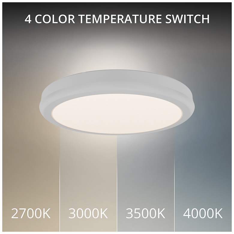 Image 2 Parthenon 1.13"H x 10"W 1-Light Flush Mount in White more views