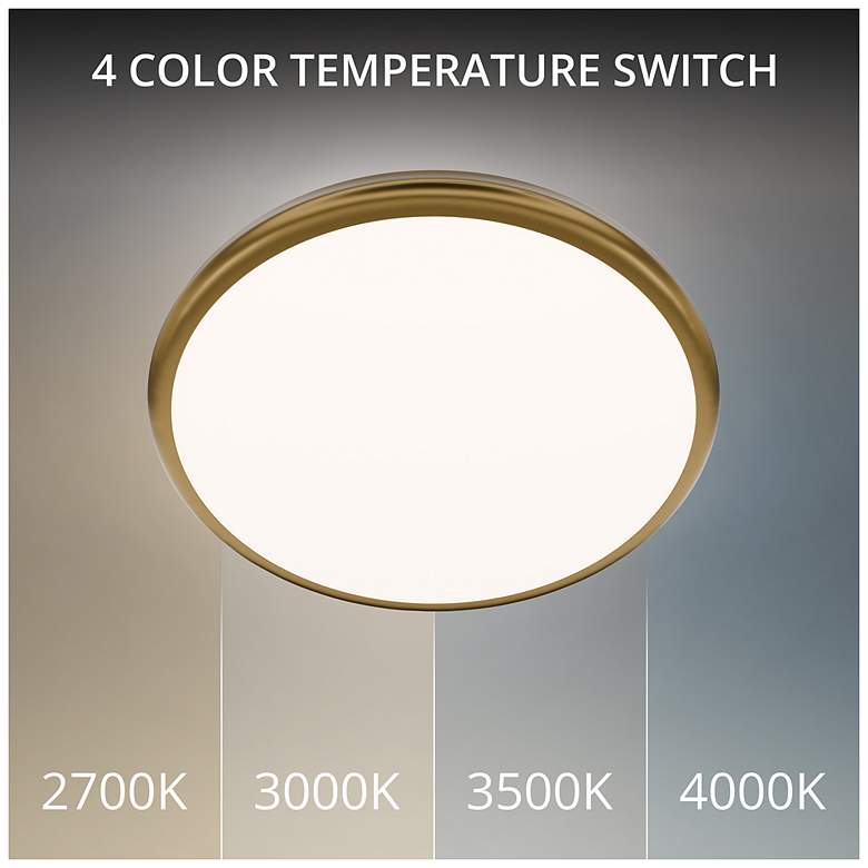 Image 2 Parthenon 1.13"H x 15"W 1-Light Flush Mount in Aged Brass more views