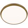 1_Parthenon 1.13"H x 15"W 1-Light Flush Mount in Aged Brass