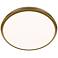 Parthenon 1.13"H x 15"W 1-Light Flush Mount in Aged Brass