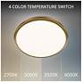 2_Parthenon 1.13"H x 15"W 1-Light Flush Mount in Aged Brass more views