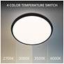 2_Parthenon 1.13"H x 15"W 1-Light Flush Mount in Black more views
