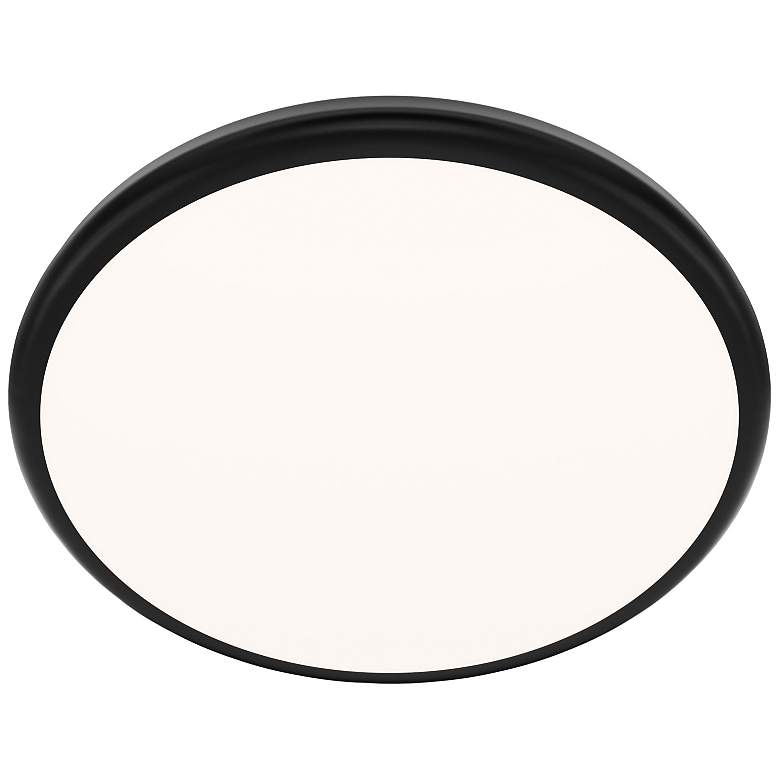 Image 1 Parthenon 1.13"H x 15"W 1-Light Flush Mount in Black