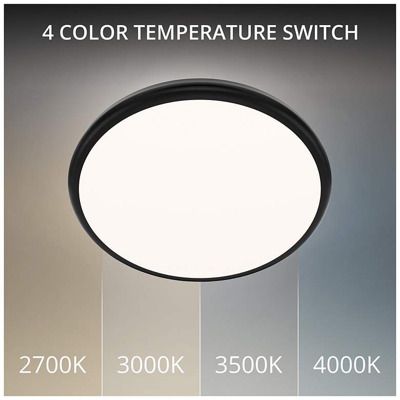 Image 2 Parthenon 1.13"H x 15"W 1-Light Flush Mount in Black more views