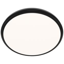 Parthenon 1.13"H x 15"W 1-Light Flush Mount in Black