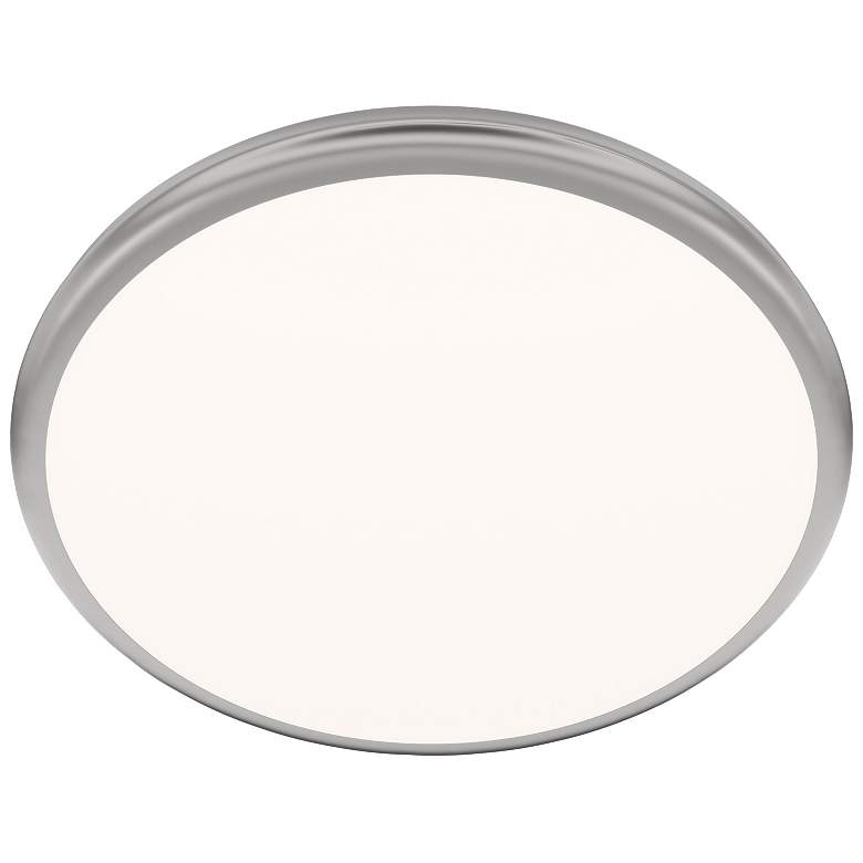 Image 1 Parthenon 1.13"H x 15"W 1-Light Flush Mount in Brushed Nickel