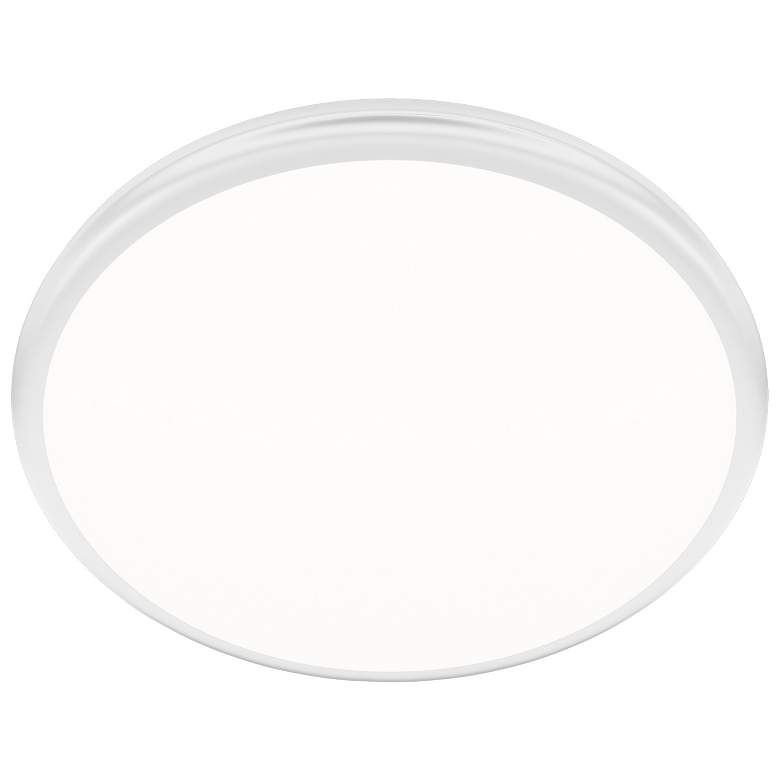 Image 1 Parthenon 1.13"H x 15"W 1-Light Flush Mount in White