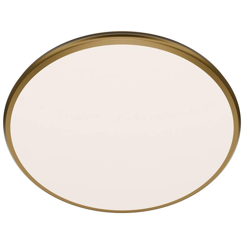 Image 1 Parthenon 1.13"H x 22"W 1-Light Flush Mount in Aged Brass
