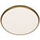 Parthenon 1.13"H x 22"W 1-Light Flush Mount in Aged Brass
