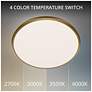 2_Parthenon 1.13"H x 22"W 1-Light Flush Mount in Aged Brass more views