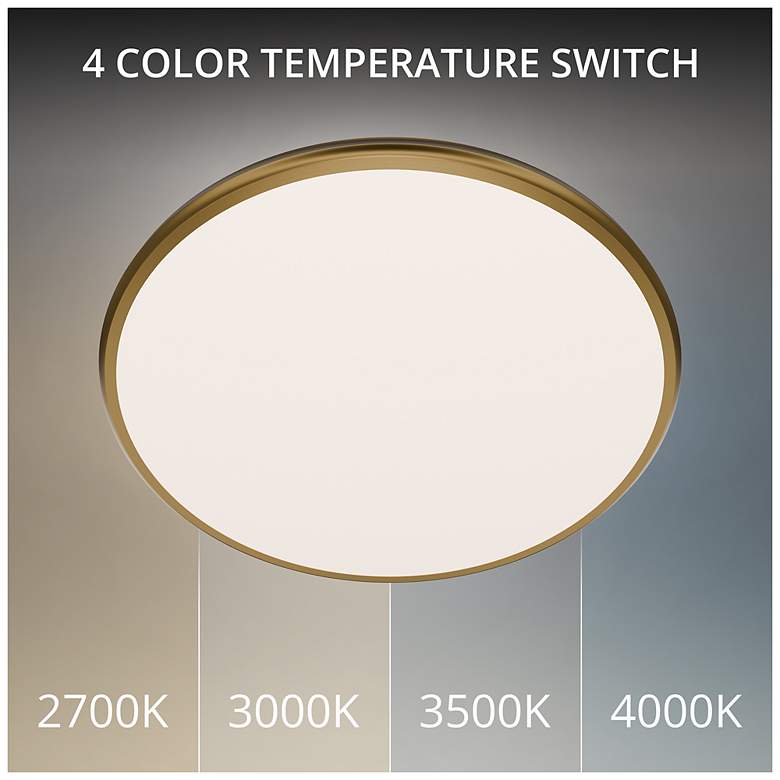 Image 2 Parthenon 1.13"H x 22"W 1-Light Flush Mount in Aged Brass more views