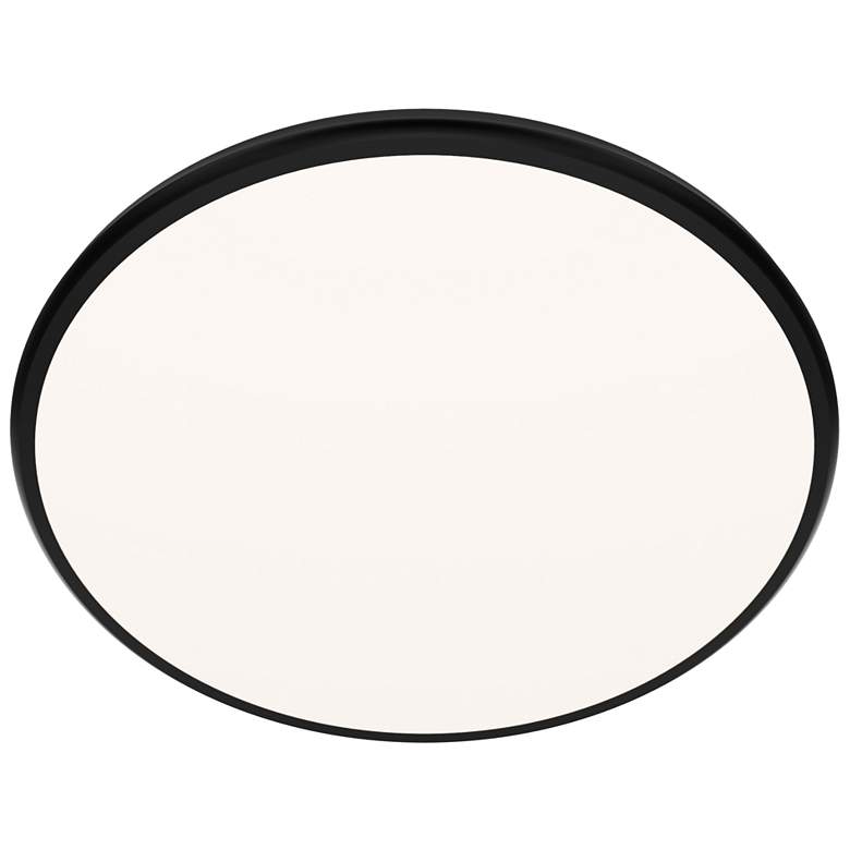 Image 1 Parthenon 1.13"H x 22"W 1-Light Flush Mount in Black
