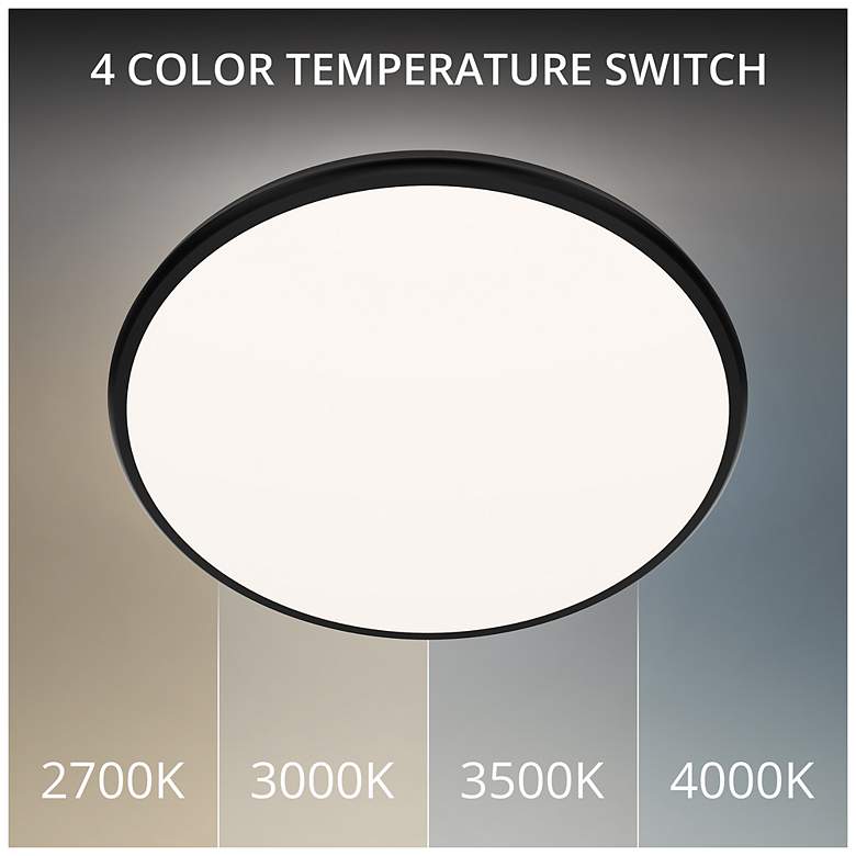 Image 2 Parthenon 1.13"H x 22"W 1-Light Flush Mount in Black more views
