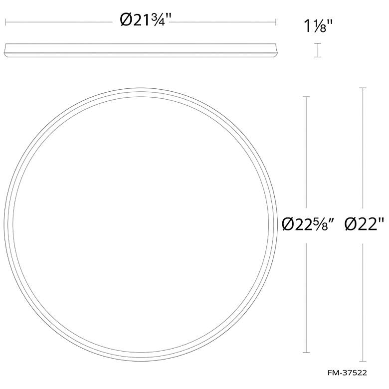 Image 3 Parthenon 1.13"H x 22"W 1-Light Flush Mount in Brushed Nickel more views