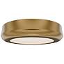 1_Parthenon 1.13"H x 5"W 1-Light Flush Mount in Aged Brass