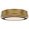 Parthenon 1.13"H x 5"W 1-Light Flush Mount in Aged Brass