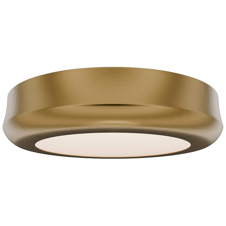 Image 1 Parthenon 1.13"H x 5"W 1-Light Flush Mount in Aged Brass
