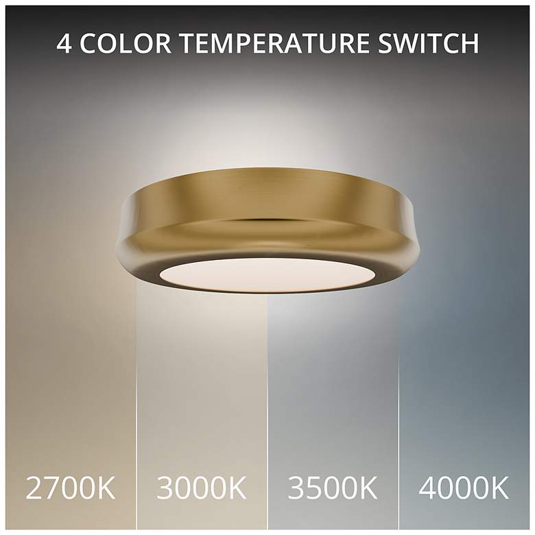 Image 2 Parthenon 1.13"H x 5"W 1-Light Flush Mount in Aged Brass more views