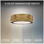 2_Parthenon 1.13"H x 5"W 1-Light Flush Mount in Aged Brass more views