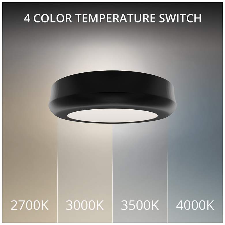 Image 2 Parthenon 1.13"H x 5"W 1-Light Flush Mount in Black more views