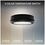2_Parthenon 1.13"H x 5"W 1-Light Flush Mount in Black more views