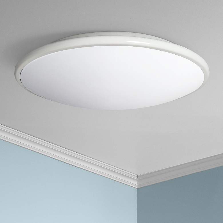 Image 1 Partia Flushmount 13 inch Wide White LED Ceiling Light