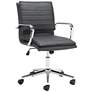 Partner Black Faux Leather Adjustable Swivel Office Chair