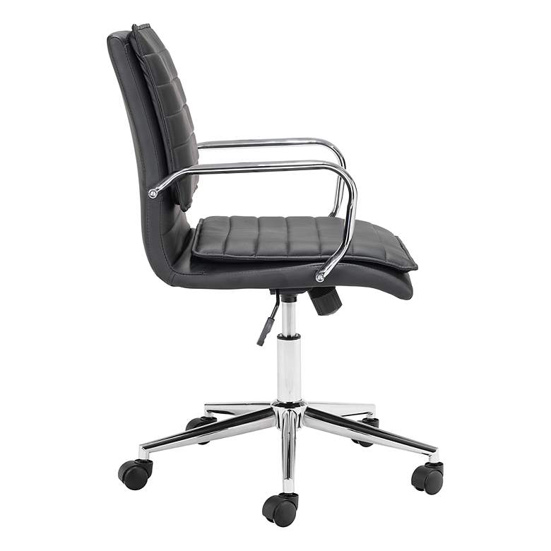 Image 3 Partner Black Faux Leather Adjustable Swivel Office Chair more views