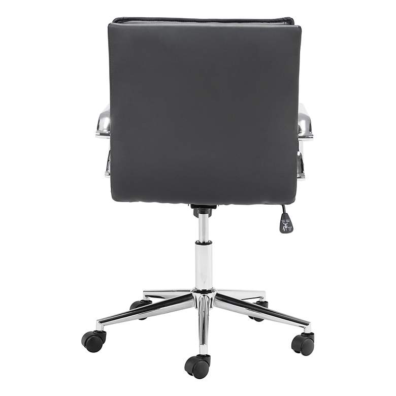 Image 4 Partner Black Faux Leather Adjustable Swivel Office Chair more views
