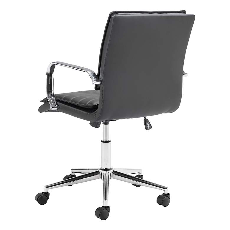 Image 5 Partner Black Faux Leather Adjustable Swivel Office Chair more views