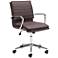 Partner Espresso Faux Leather Adjustable Swivel Office Chair