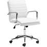 Partner White Faux Leather Adjustable Swivel Office Chair in scene