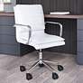 Partner White Faux Leather Adjustable Swivel Office Chair in scene