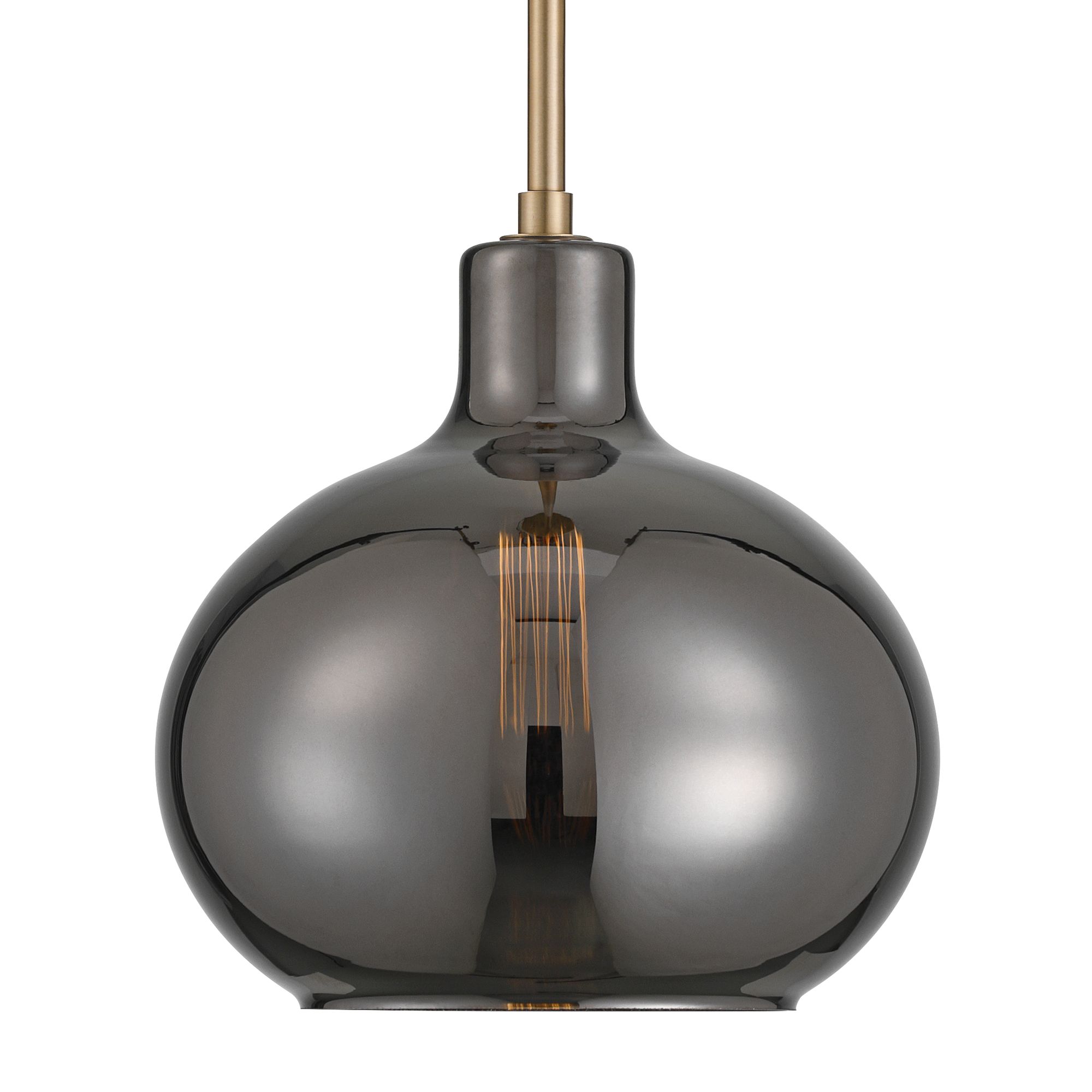 Image 4 Partridge 9 1/2" Wide Black Chrome Glass Mini Pendant Set of 3 more views