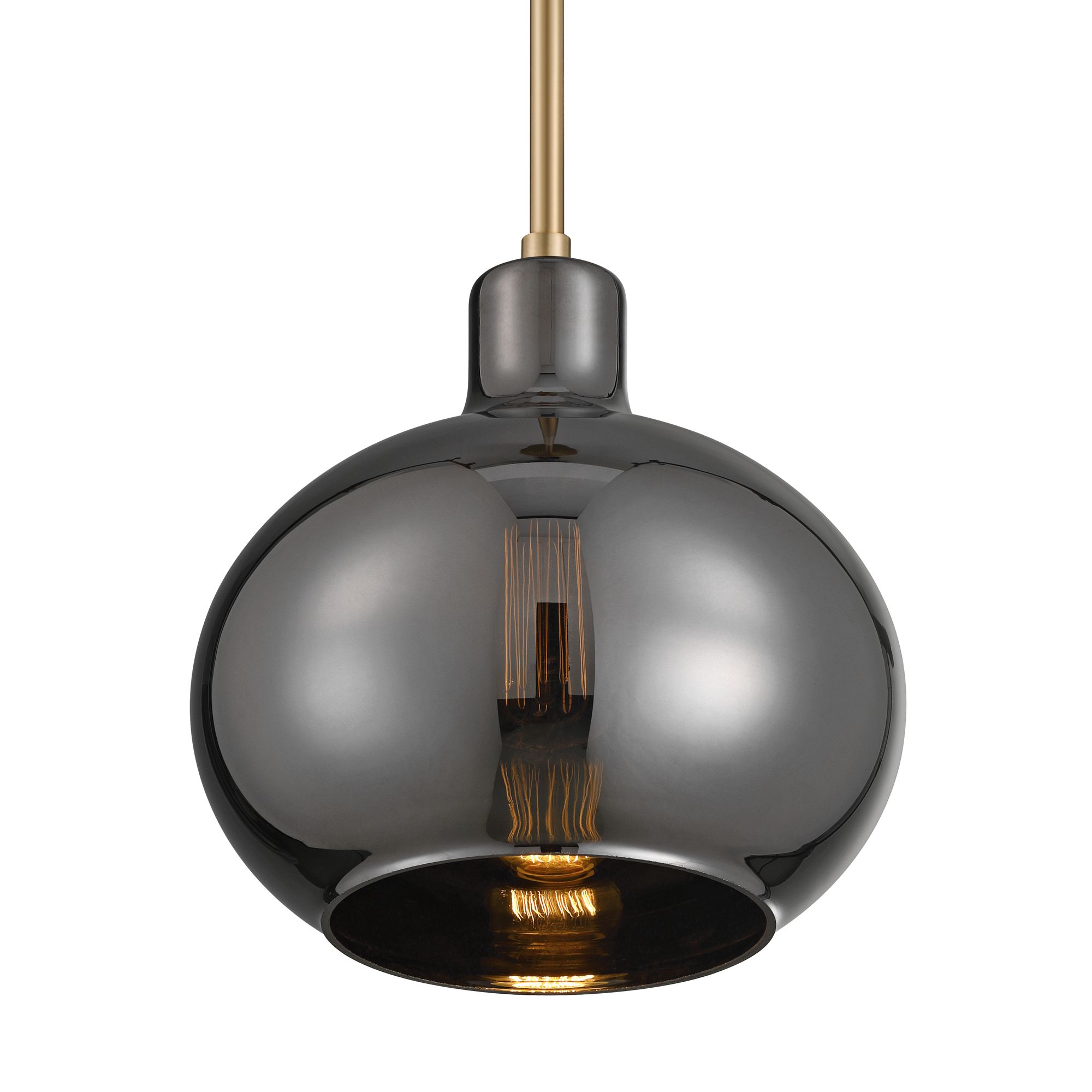 Image 5 Partridge 9 1/2" Wide Black Chrome Glass Mini Pendant Set of 3 more views