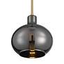 3_Partridge 9 1/2" Wide Black Chrome Glass Mini Pendant Set of 3 more views