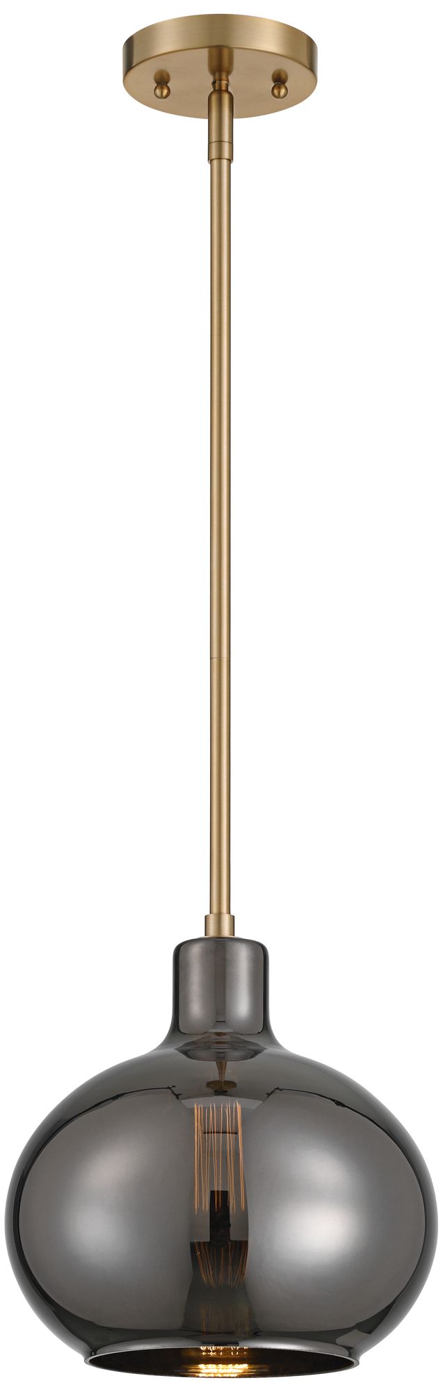 Image 7 Partridge 9 1/2" Wide Black Chrome Glass Mini Pendant Set of 3 more views