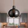 7_Partridge 9 1/2" Wide Black Chrome Glass Mini Pendant Set of 3 more views