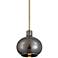 Partridge 9 1/2" Wide Black Chrome Glass Mini Pendant