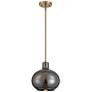 7_Partridge 9 1/2" Wide Black Chrome Glass Mini Pendant more views