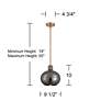 Partridge 9 1/2" Wide Black Chrome Glass Mini Pendant in scene