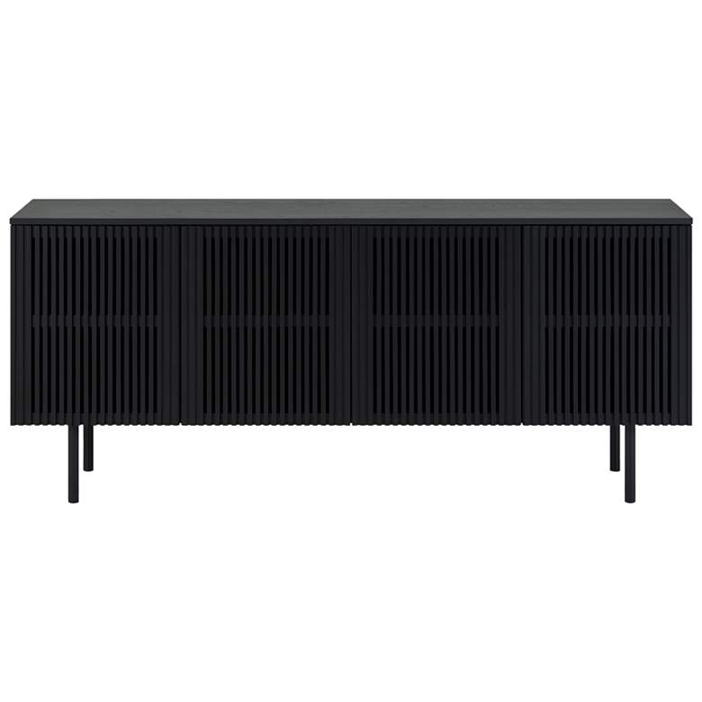 Image 1 Pasadena 4 Door Wood Buffet Cabinet with Black Oak Finish