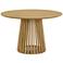 Pasadena 47 in. Wood Round Dining Table in Natural Oak Finish