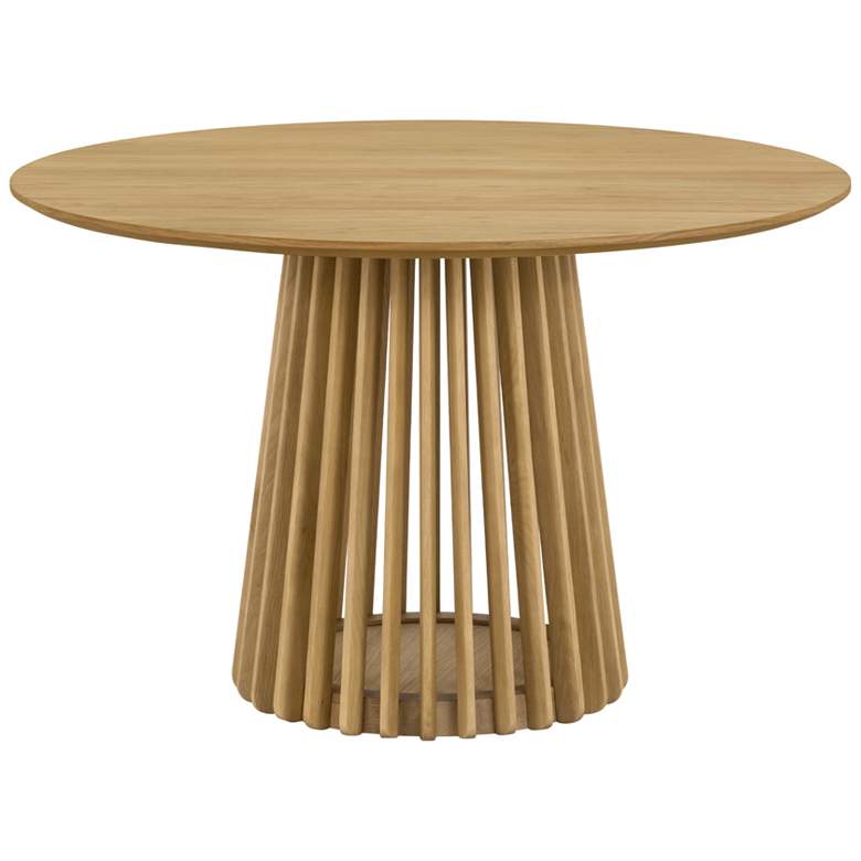 Image 1 Pasadena 47 in. Wood Round Dining Table in Natural Oak Finish